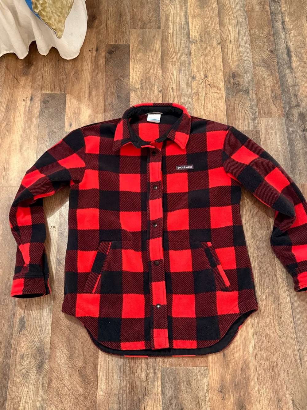 Columbia Red and Black Buffalo Plaid Fleece Shirt